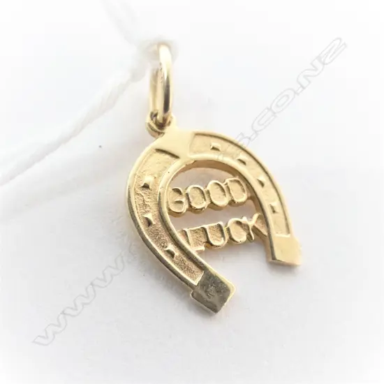 PENDANT, GOOD LUCK CHARM, 15ct GOLD