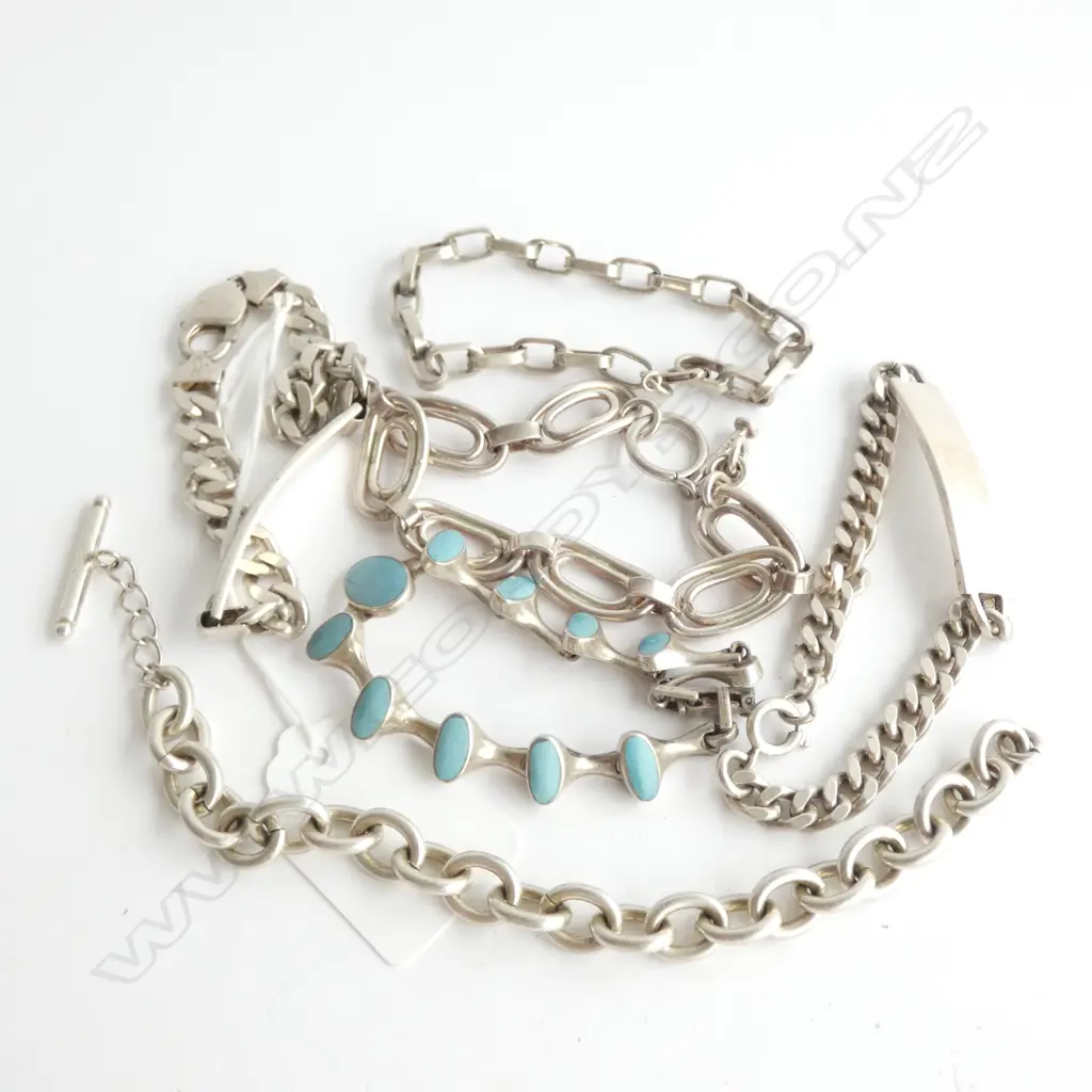 6 CHUNKY 925 BRACELETS  Image 1++