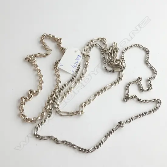 3 925 SILVER NECKLACES 114 GRAMS