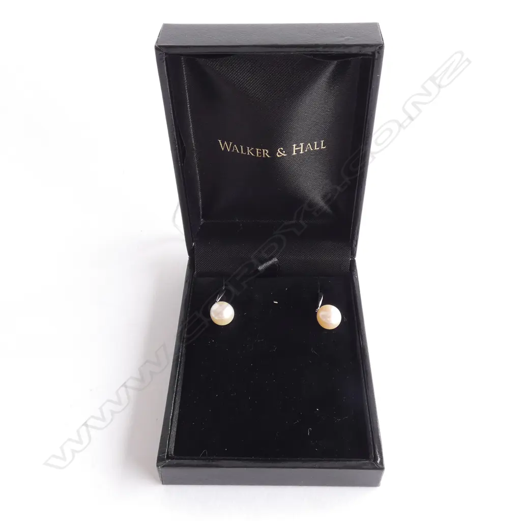 PR STG & CULTURED PEARL DROP EARRINGS  Image 1++