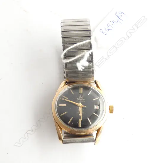 TITONI VINTAGE AIR MASTER AUTO WRISTWATCH 57 JEWELS
