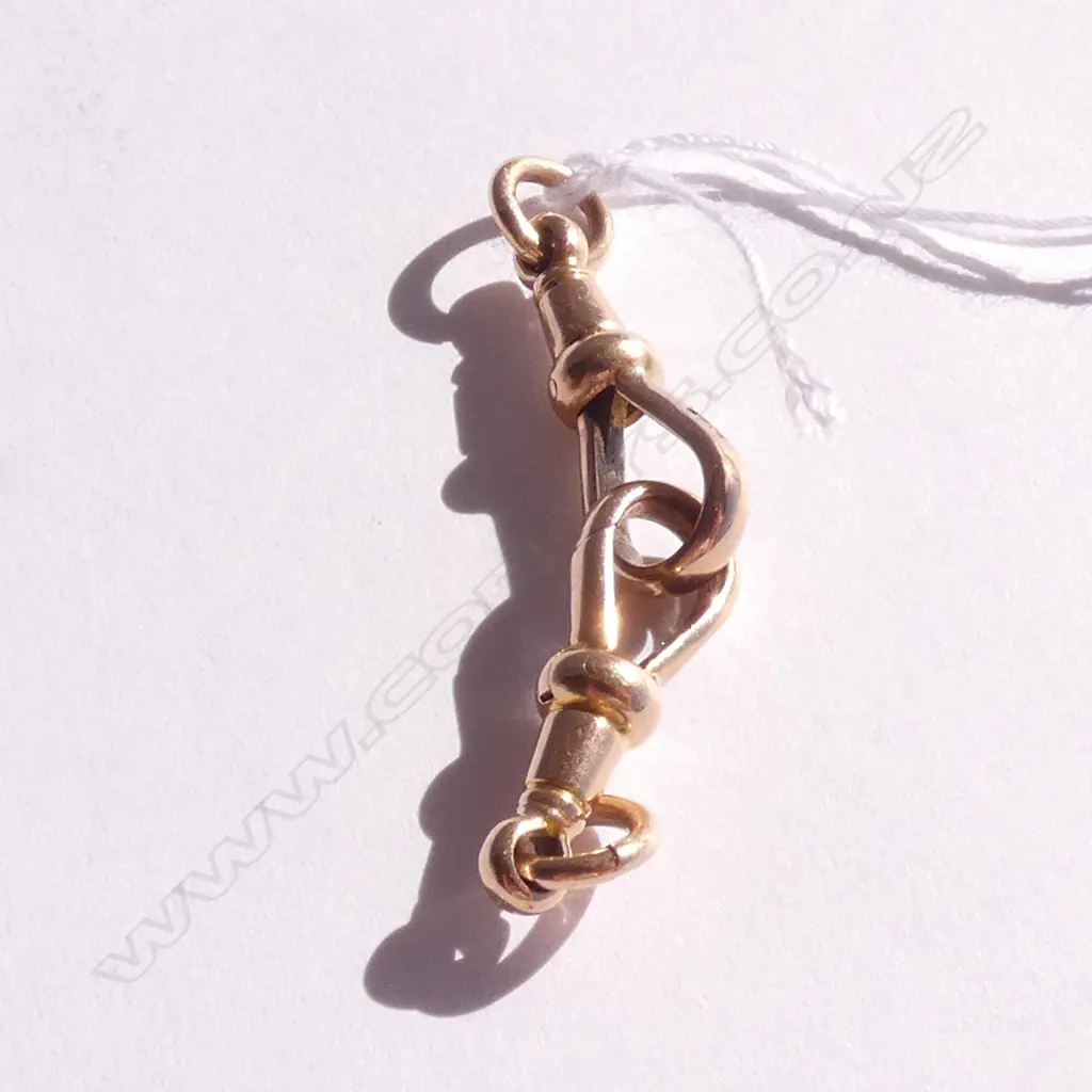 (001) PR 15CT FOB CHAIN CLIPS C1900 AS NEW Image 1++