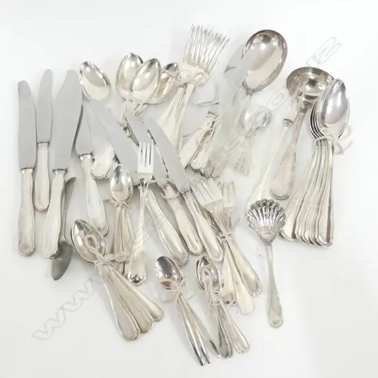 BOX OF SILVER PLATE CUTLERY (W.W.)