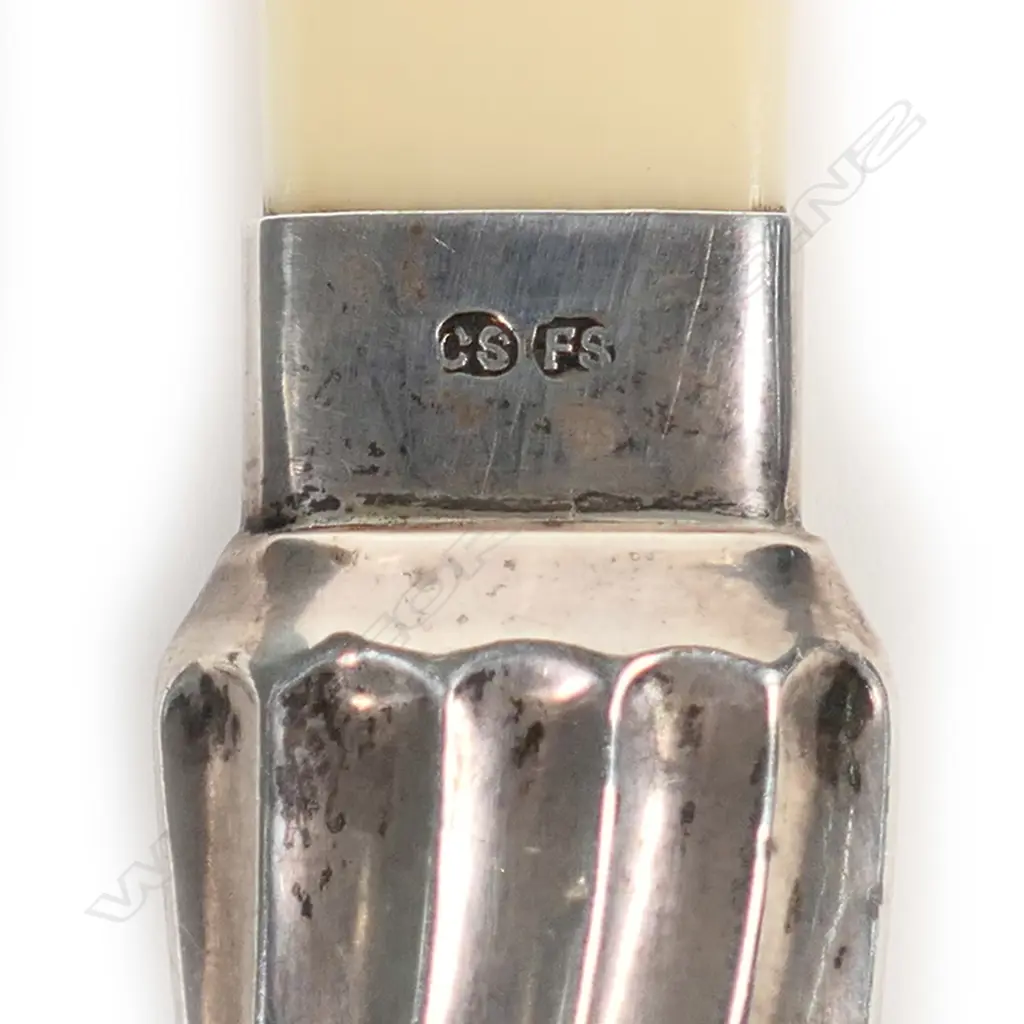 IVORY & STERLING SILVER LETTER OPENER, L. 260MM... Image 1++