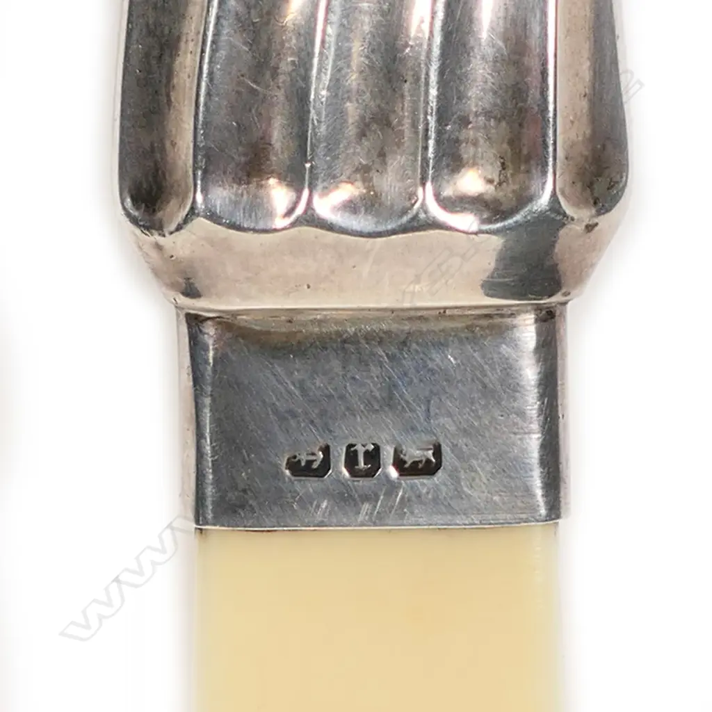 IVORY & STERLING SILVER LETTER OPENER, L. 260MM... Image 1++