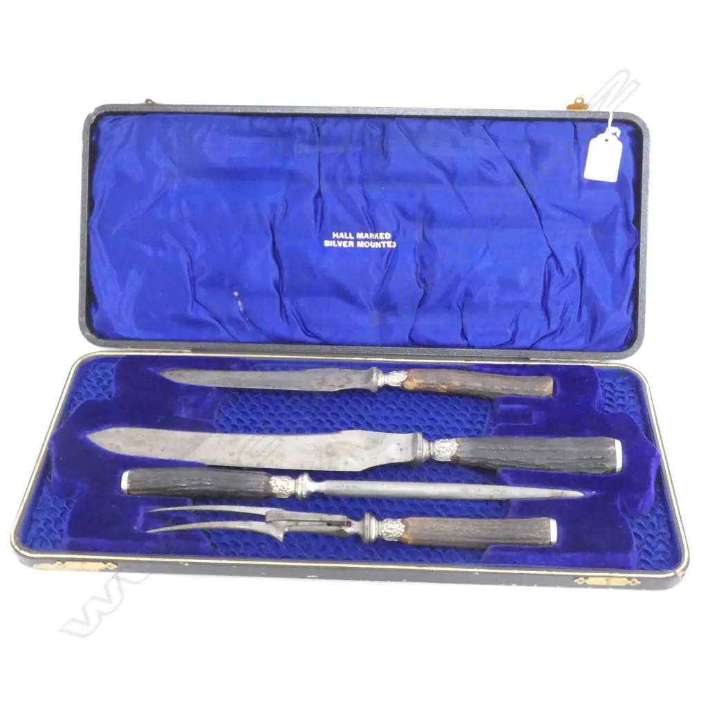 BOXED SHEFFIELD 1921 BOXED CARVING SET (INCOMPLETE)  Image 1++