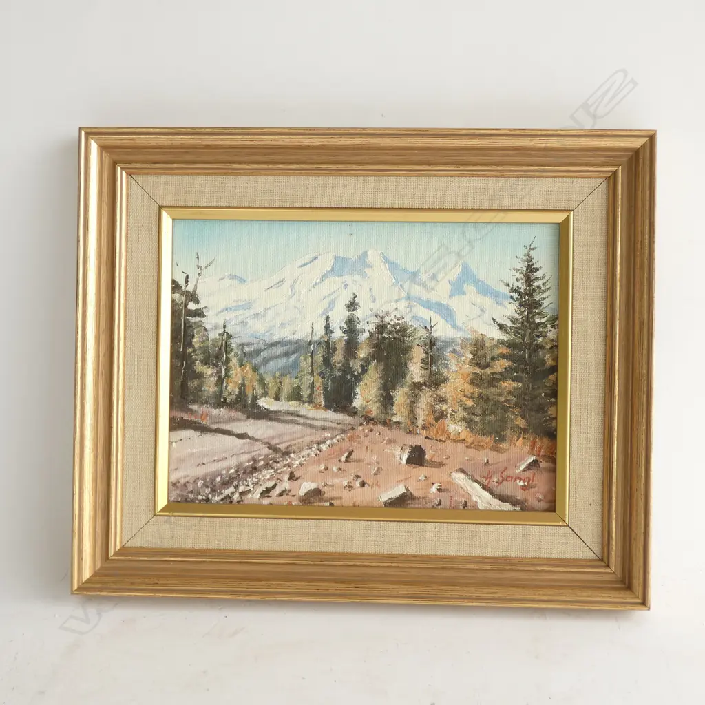 HARRY SANGL OIL ON BOARD - MOUNTAIN SCENE Image 1++