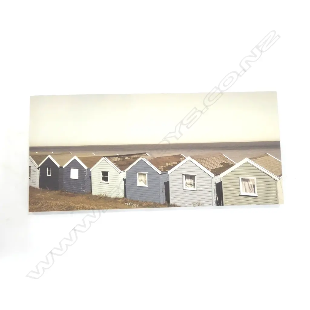 BEACH HUTS CANVAS ARTWORK 1460x670mm Image 1++