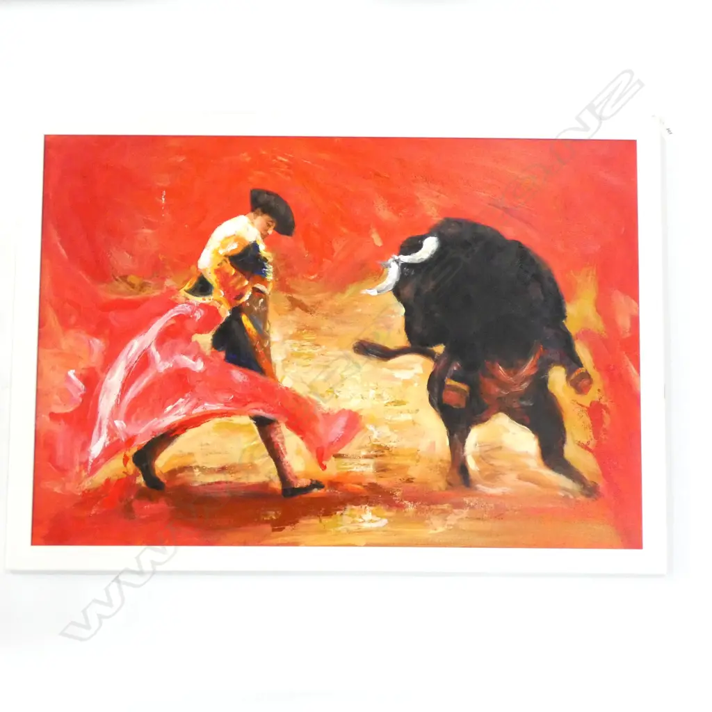 MATADOR RED OIL ON BOARD ARTWORK 1030X705mm Image 1++