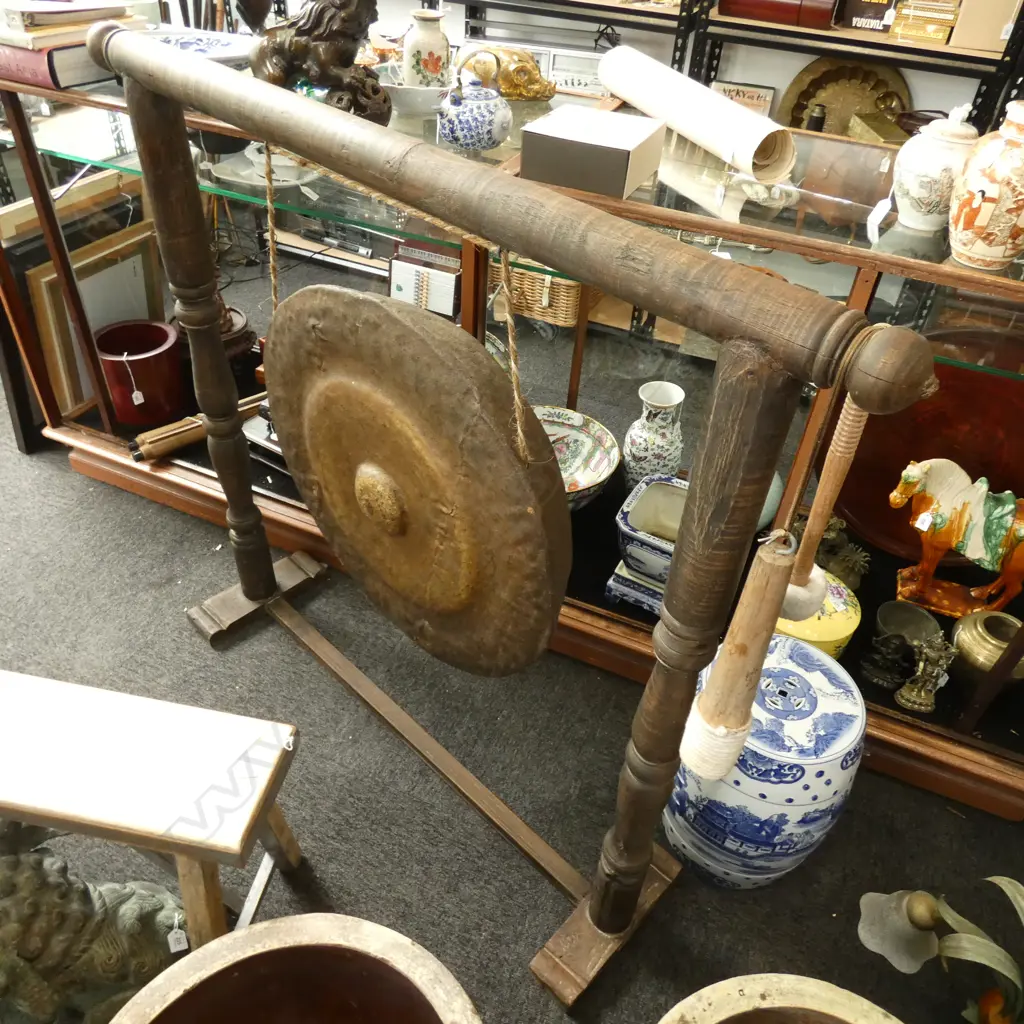 LARGE ORIENTAL GONG W.1310mm Image 1++