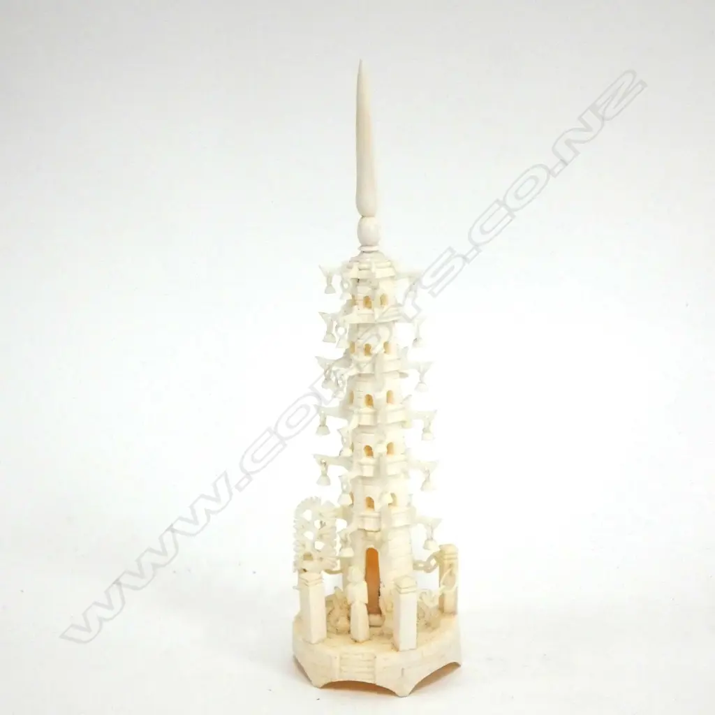 CHINESE IVORY PAGODA (W.W.) Image 1++