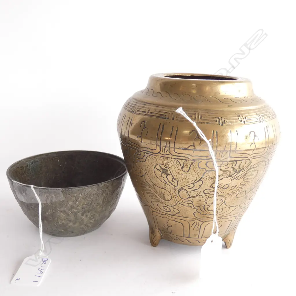2 CHINESE COPPER BURNERS H. 160MM Image 1++