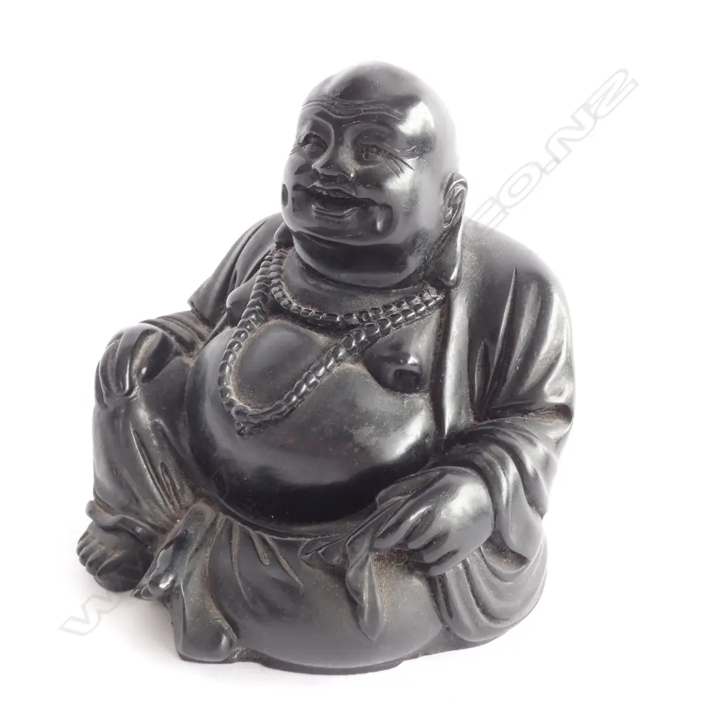 BLACK RESIN BUDDHA H. 125MM Image 1++