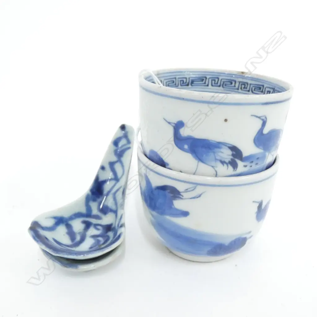 PR MING DYNASTY STYLE CUPS 70mm dia + PR SPOONS Image 1++