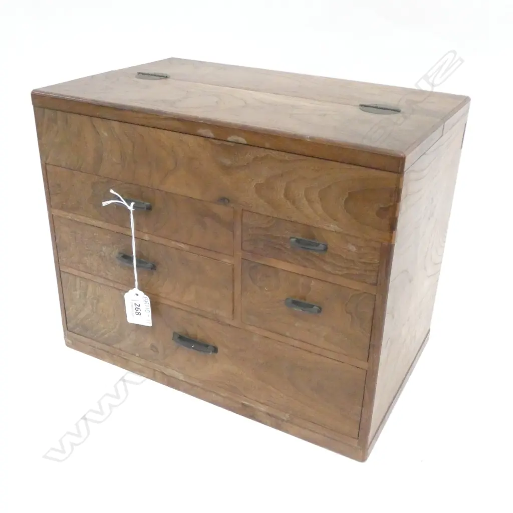 VINTAGE JAPANESE 'Hari-Bako' SEWING BOX Image 1++