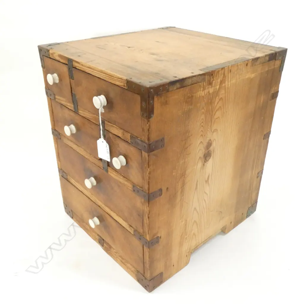 SMALL JAPANESE COLLECTOR'S/SEWING TANSU CHEST - 6 DRAWER 320 X 285 X 360MM Image 1++