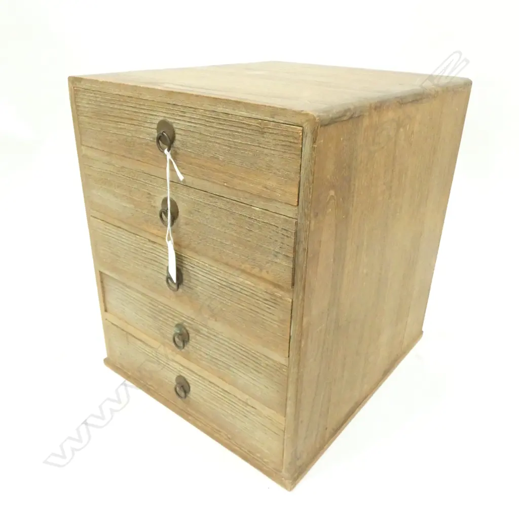JAPANESE SMALL CHEST OF 5-DRAWER / FILING CABINET 325 X 230 X320MM Image 1++