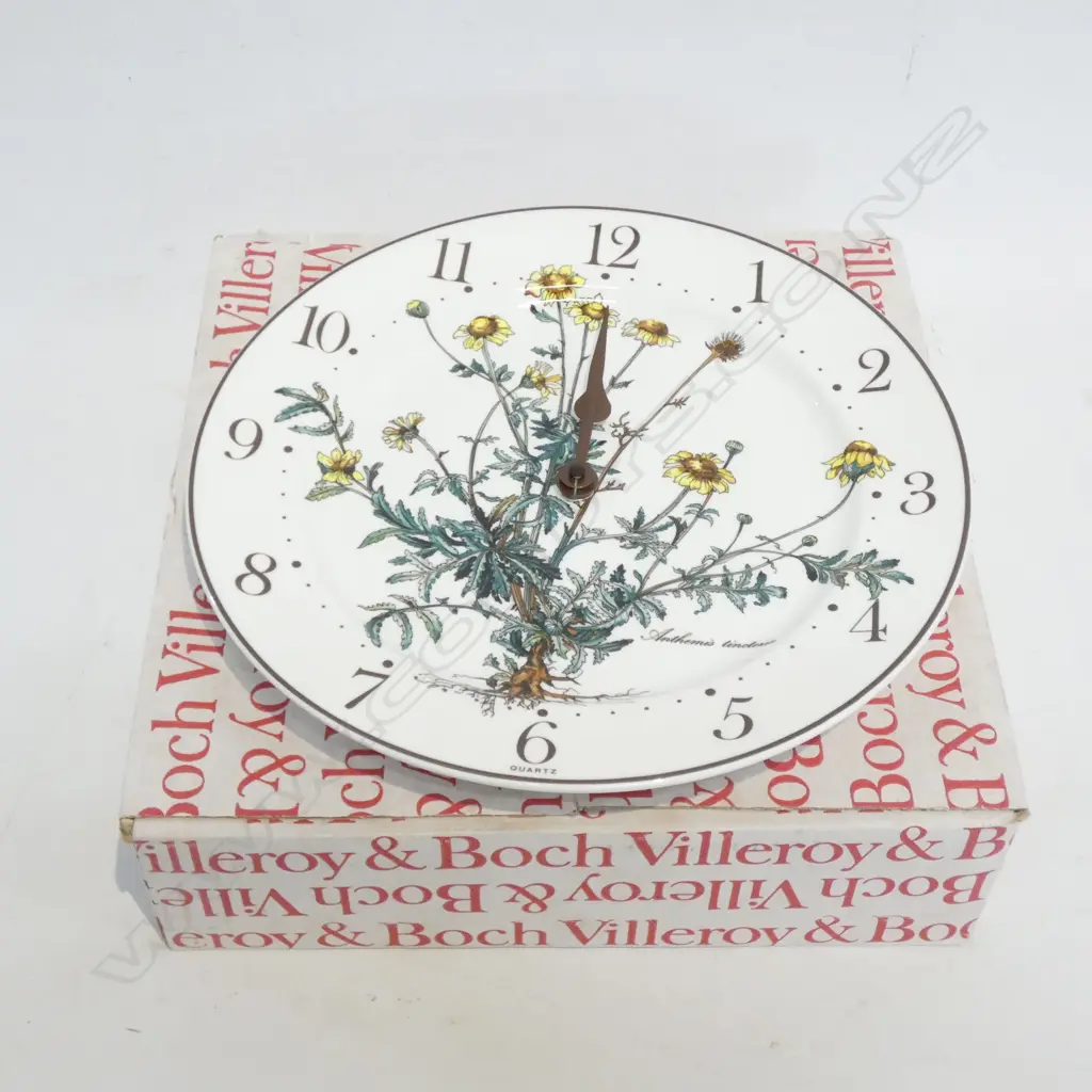VILLEROY & BOCH BOTANICA PLATE WALL CLOCK DIA 265MM (BATTERY REQUIRED) - IN ORIGINAL BOX Image 1++