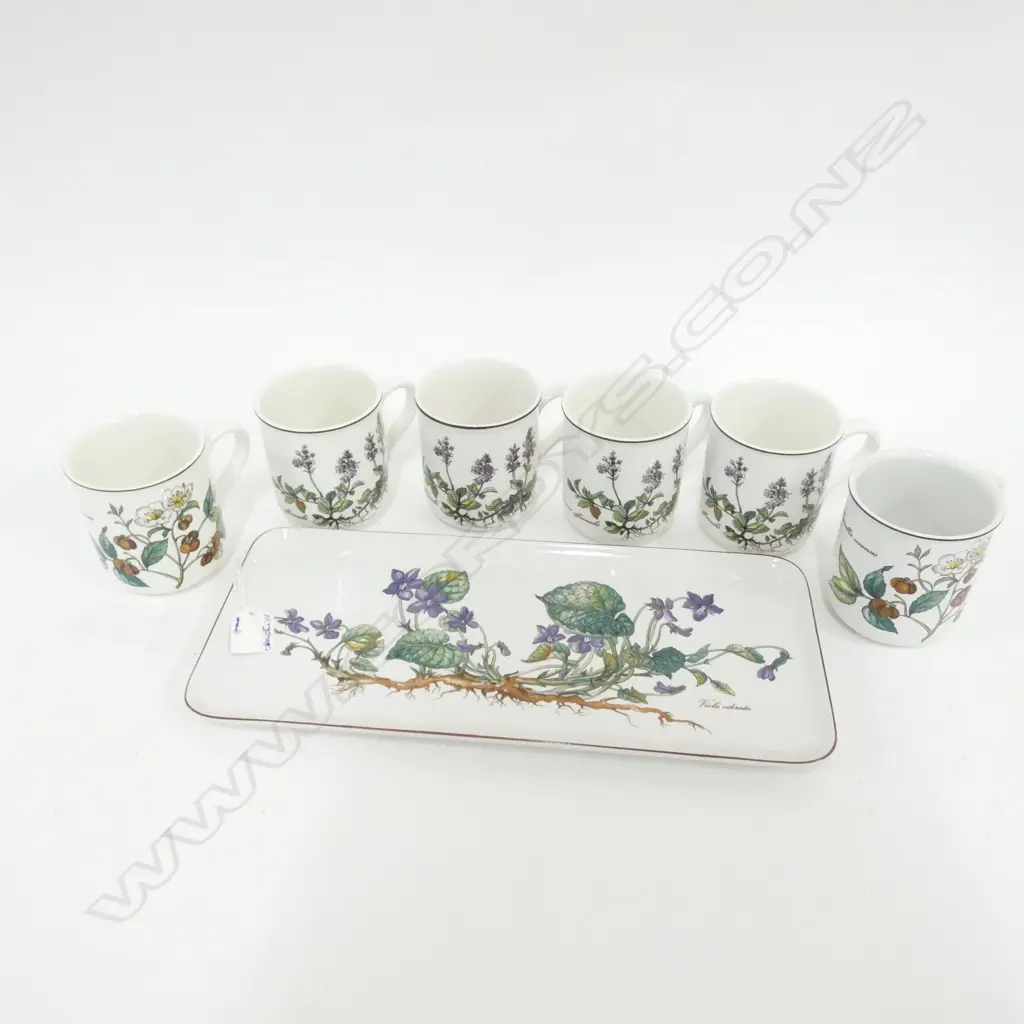 VILLEROY & BOCH BOTANICA SANDWICH PLATE & 6 MUGS  Image 1++