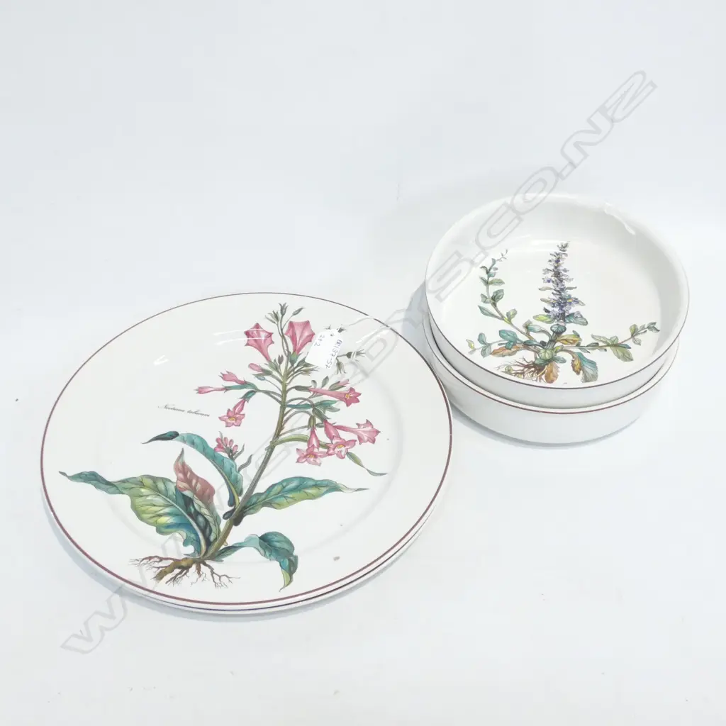 2 LG VILLEROY & BOCH BOTANICA SERVING PLATTERS (DIA 310MM) & 2 SERVING BOWLS (DIA 200MM) Image 1++