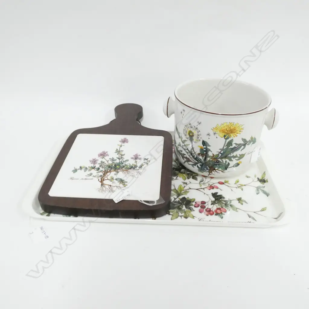VILLEROY & BOCH BOTANICA; MELAMINE TRAY / LG ICE BUCKET & WOOD FRAMED CHEESEBOARD... Image 1++