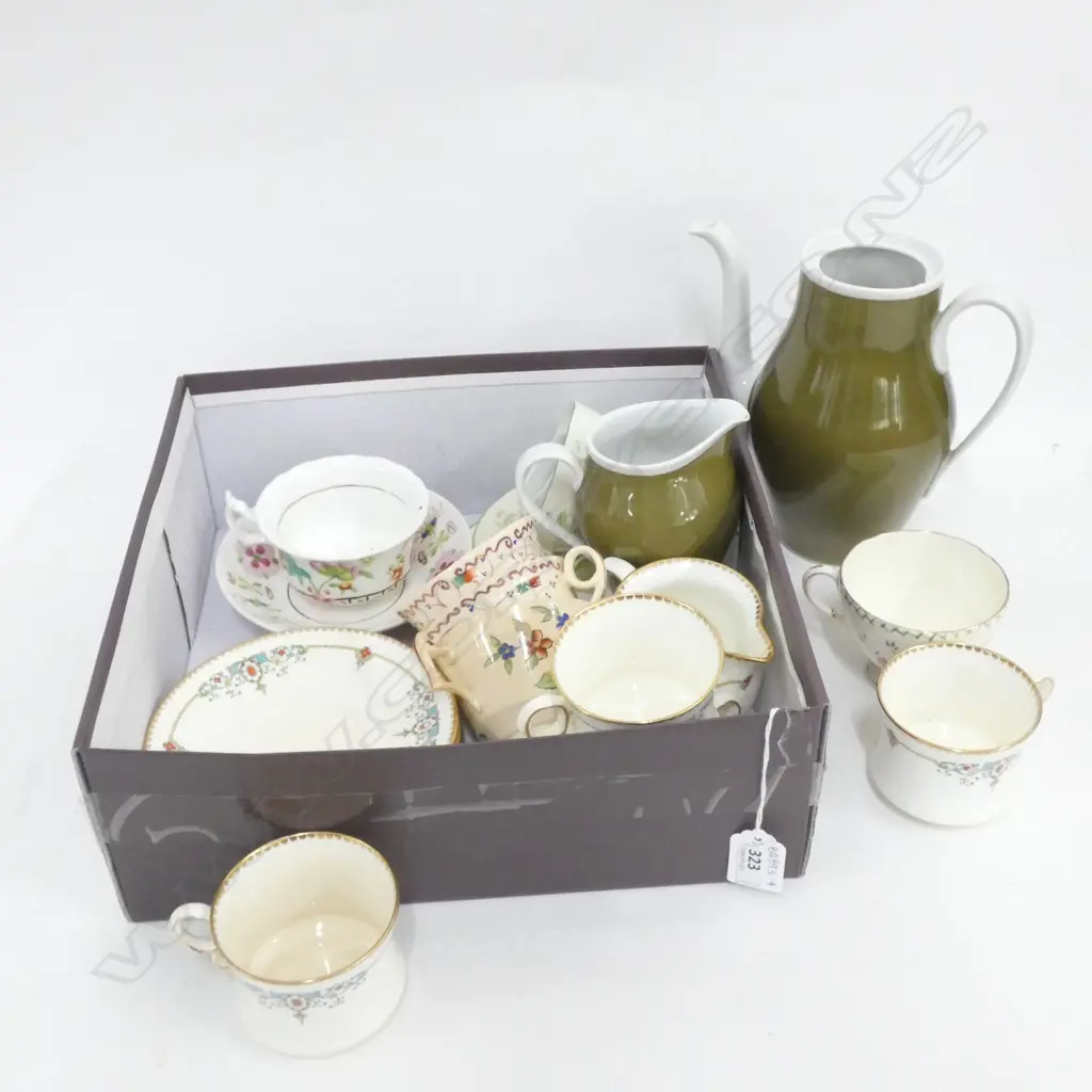 SM BOX LOT CHINA, CUPS & SAUCERS, THOMAS COFFEE POT ETC Image 1++