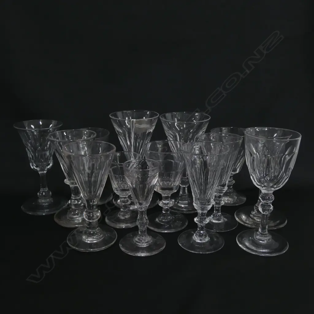 ASSORT. GEORGIAN & VICT. SMALL WINE GLASSES Image 1++