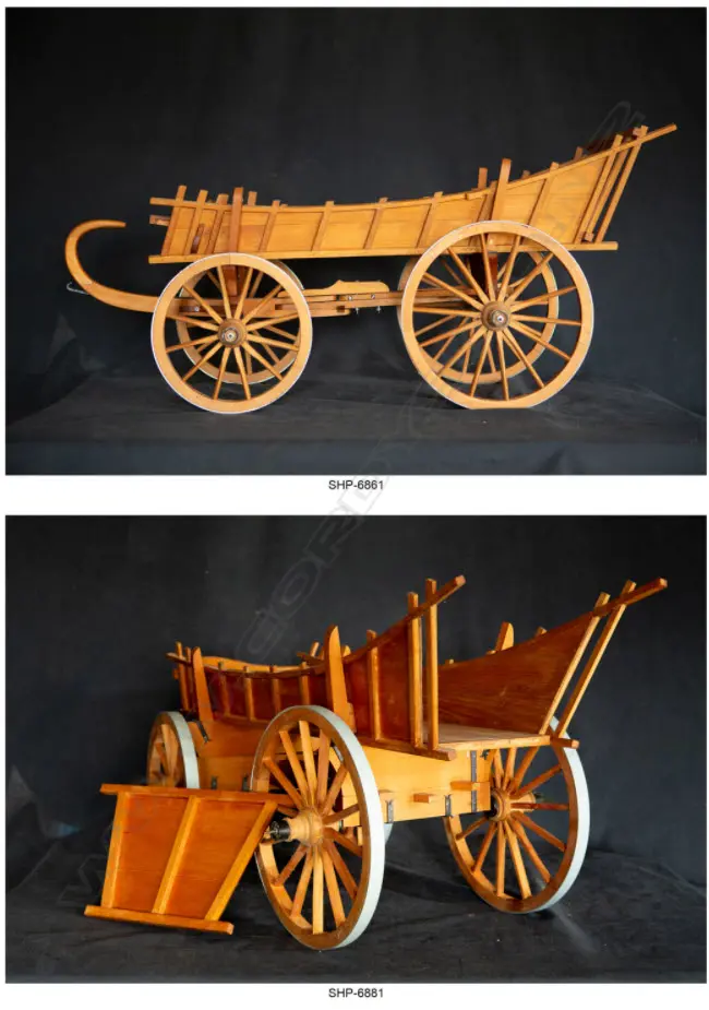 FINE HAND MADE MODEL KAURI DUTCH HAY (HOOI) WAGON. L.800mm Image 1++