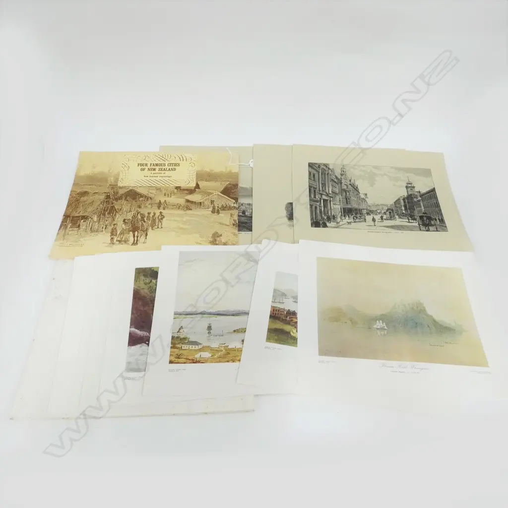 REPRODUCTION OF EARLY NZ ENGRAVINGS AND WATER COLOURS (W.W.) Image 1++