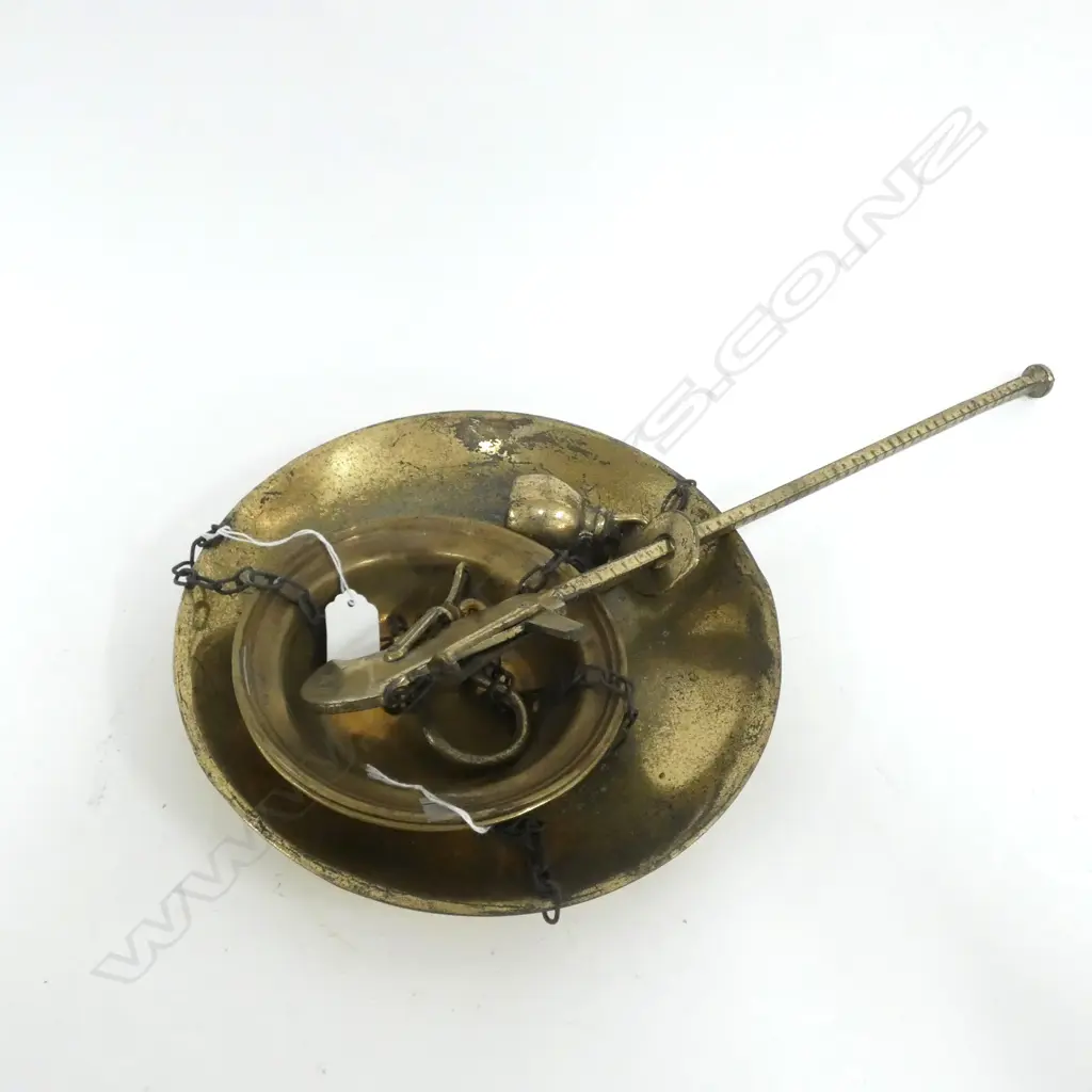 SET OLD BRASS HANGING SCALES DIA. 250MM Image 1++