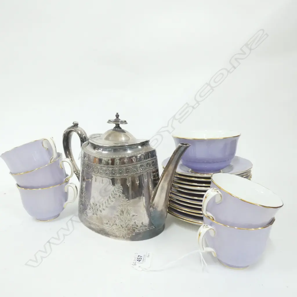 18 PCE RADFORDS BONE CHINA TEA SET + EP TEAPOT Image 1++