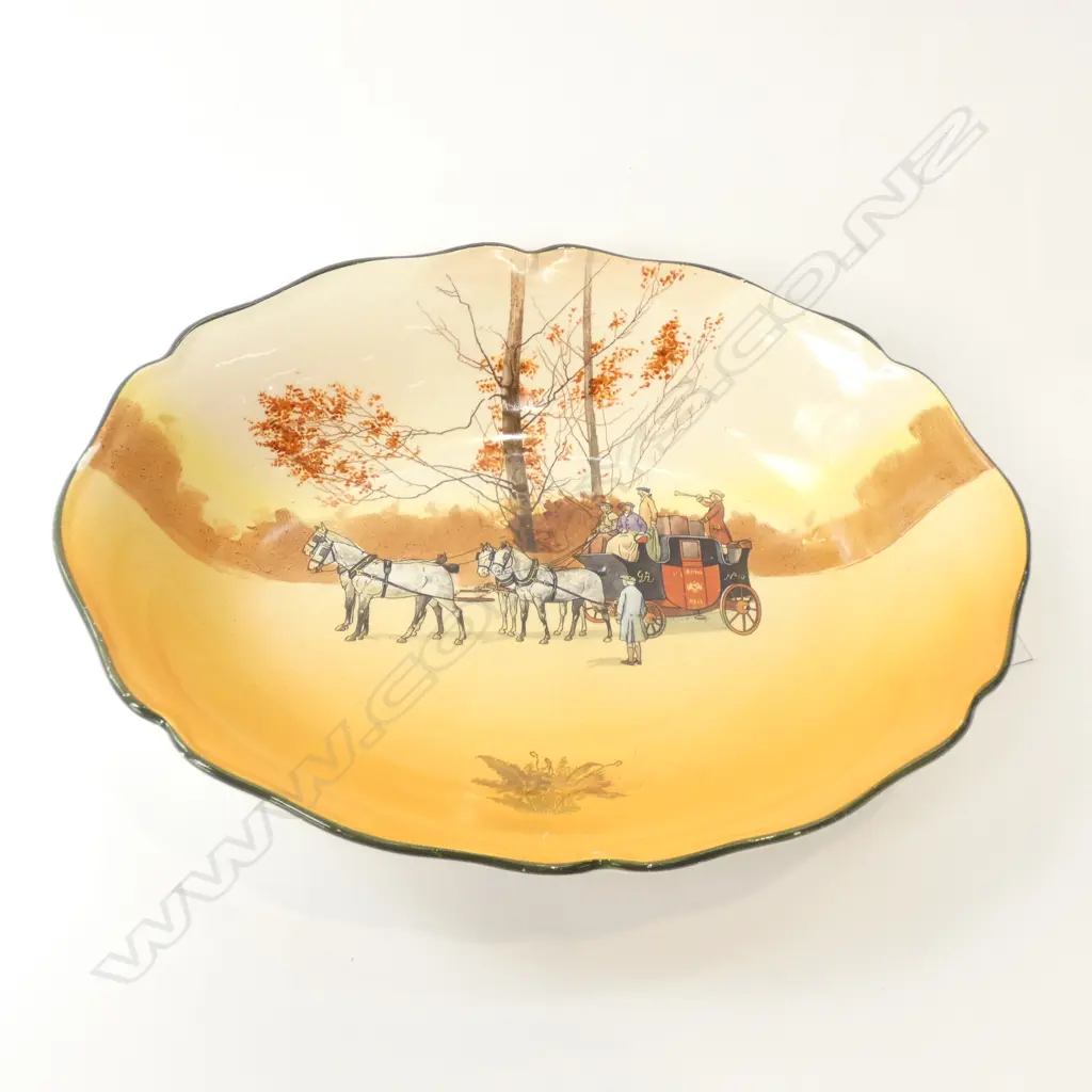 ROYAL DOULTON COACHING BOWL L 280 MM MINOR FAULTS Image 1++