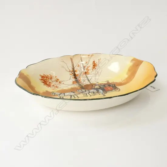 ROYAL DOULTON COACHING BOWL L 280 MM MINOR FAULTS