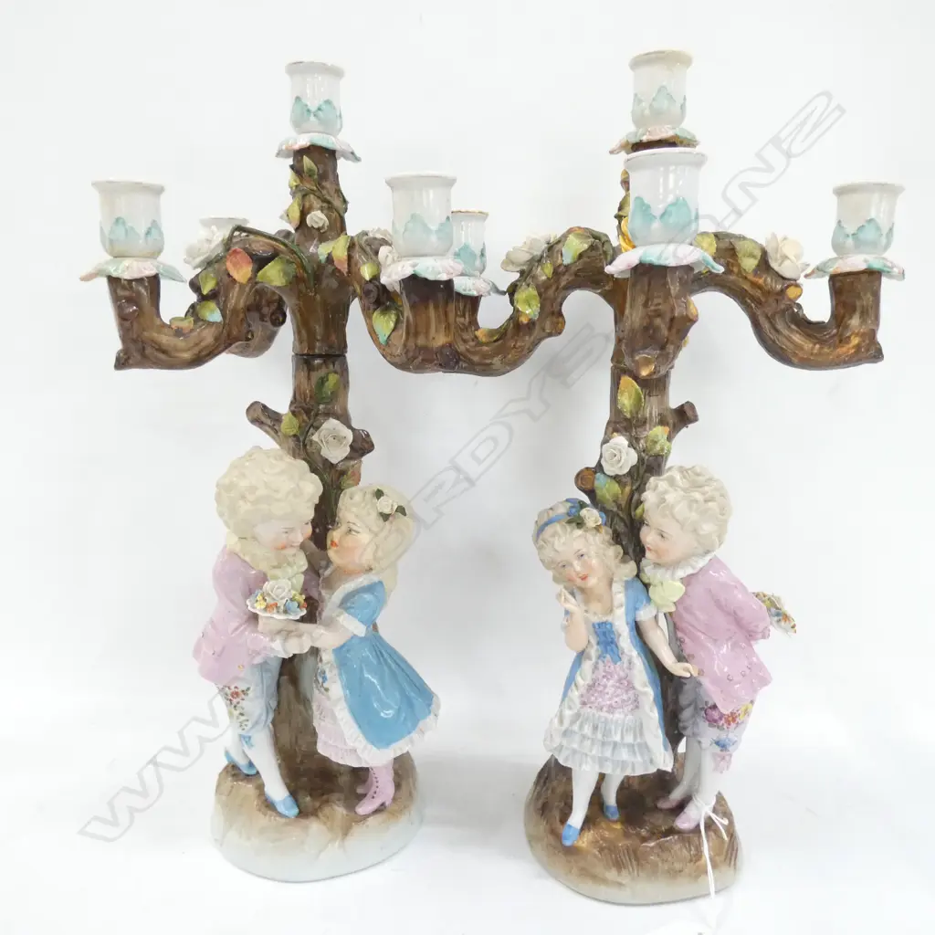 PR GERMAN PORCELAIN CANDELABRAS AF H. 430mm. Image 1++