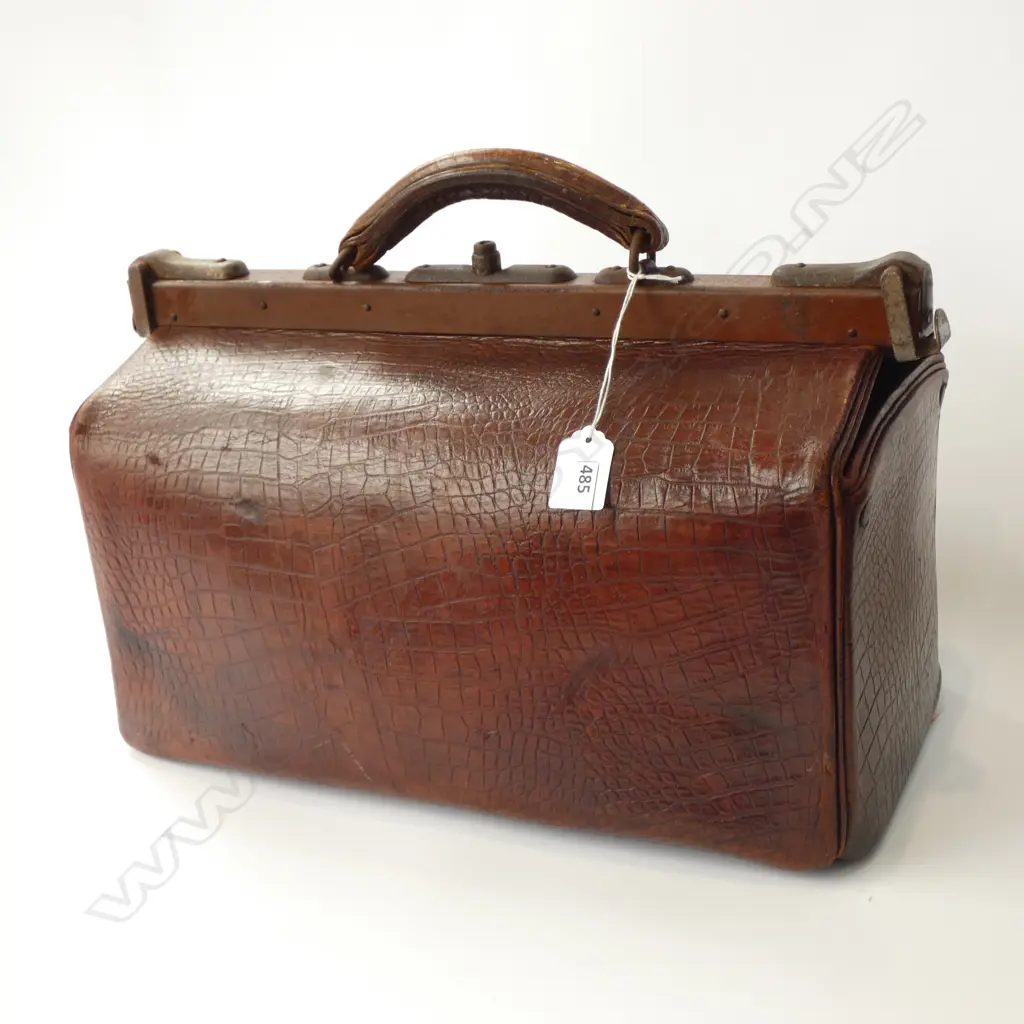 VINTAGE LEATHER GLADSTONE BAG L.410mm Image 1++