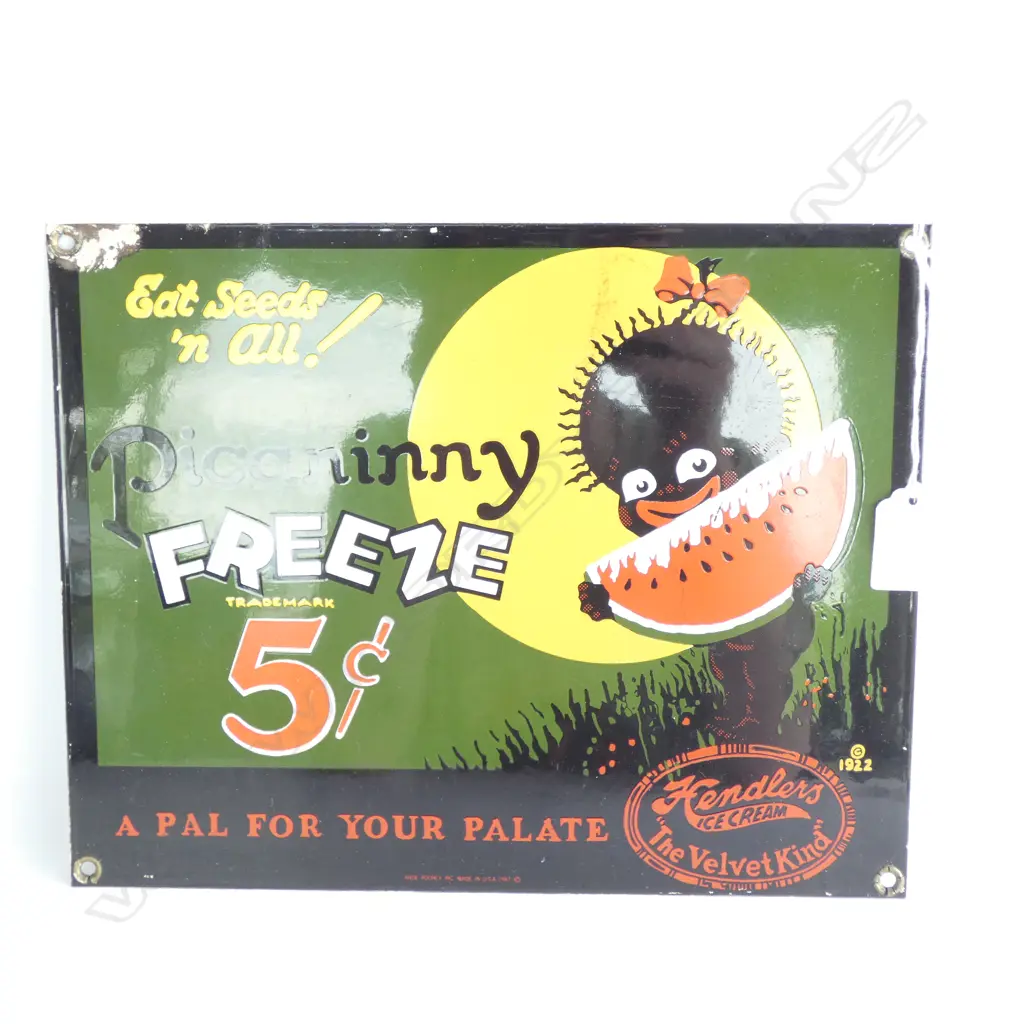 REPRODUCTION ENAMEL ICE CREAM SIGN 290mm X 230mm. Image 1++