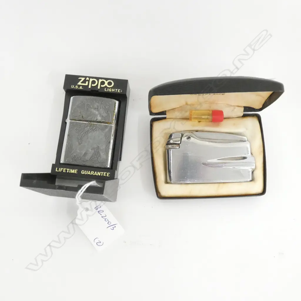 CASED ZIPPO AND RONSON LIGHTERS Image 1++