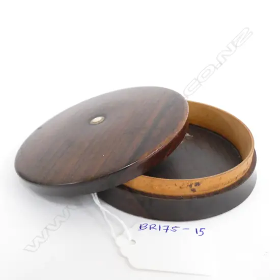 GEORGIAN ROSEWOOD TABLE SNUFF BOX WITH IVORY BUTTOM