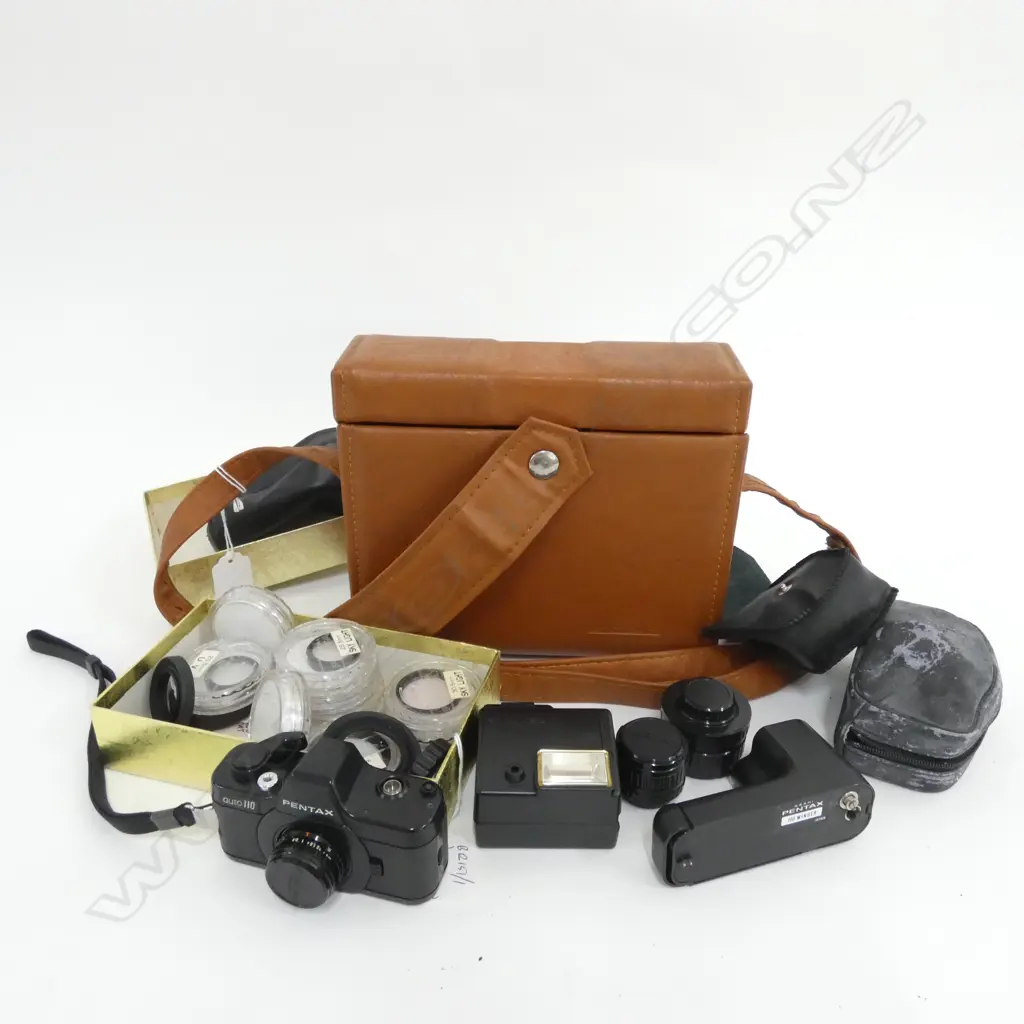 EAGLE CROWN CASED BINOCULARS+PENTAX AUTO 110 + FILTERS Image 1++
