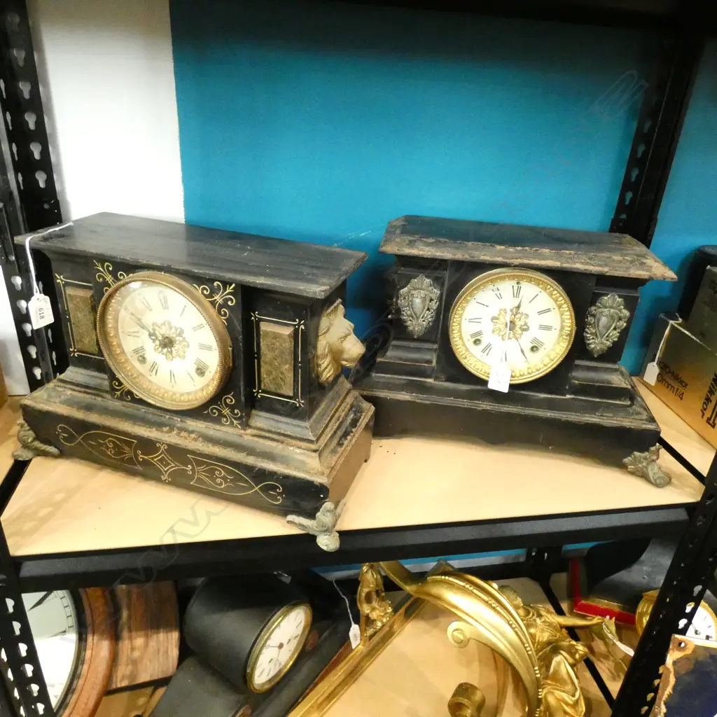 2 EARLY 20thC MANTLE CLOCKS BOTH AF Image 1++