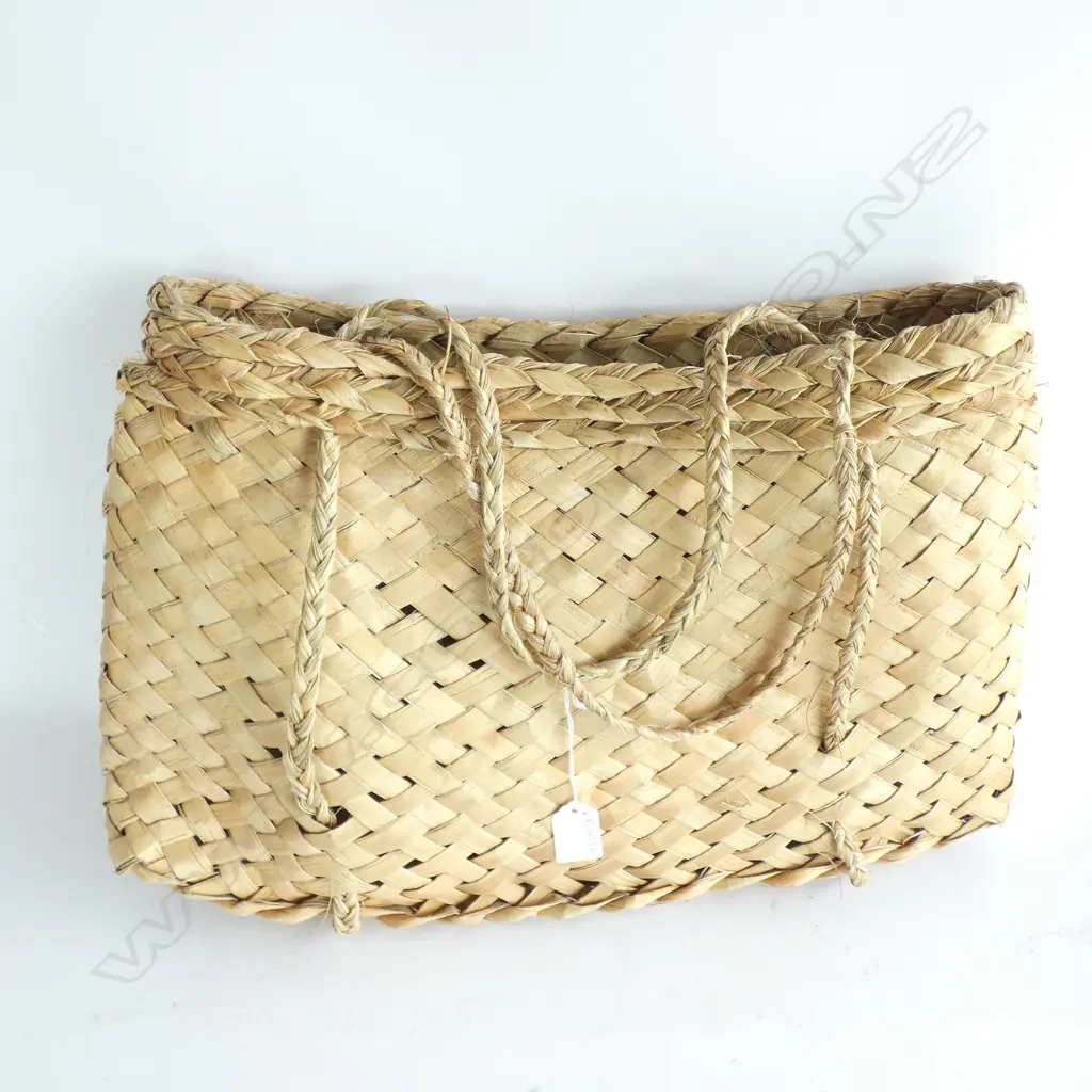 WOVEN KETE FLAX BAG W. 500mm Image 1++