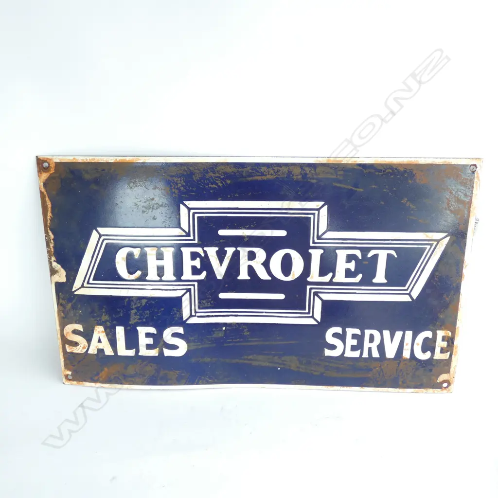 CHEVROLET ENAMEL SIGN 355 X 610mm. Image 1++