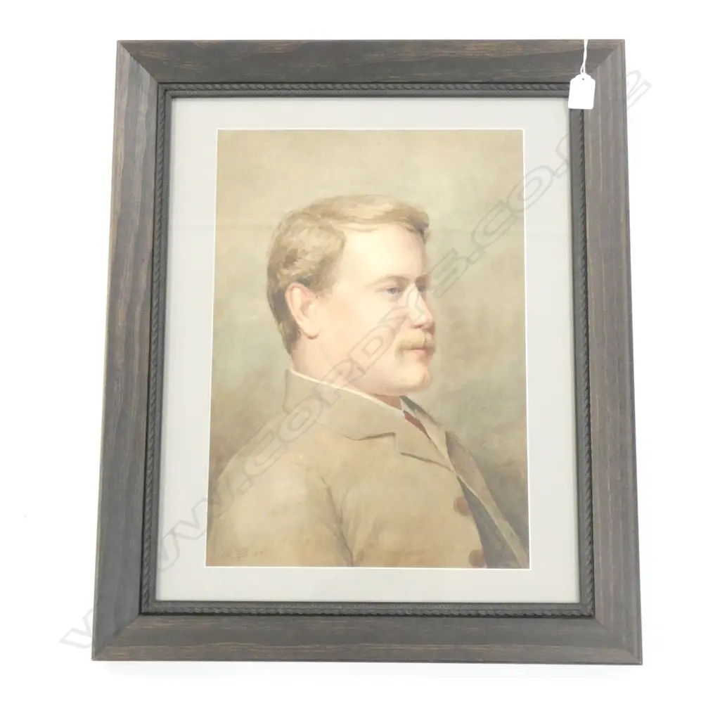 EDWIN RIBY (1866 – 1927) 'SELF PORTRAIT, AGED 25' '91 440x310mm  Image 1++