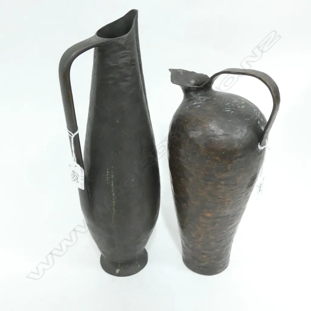 PR LG GERMAN EWERS - 1 VRY HEAVY (H 380MM) & BEATEN COPPER?? (H. 330MM) Image 1++