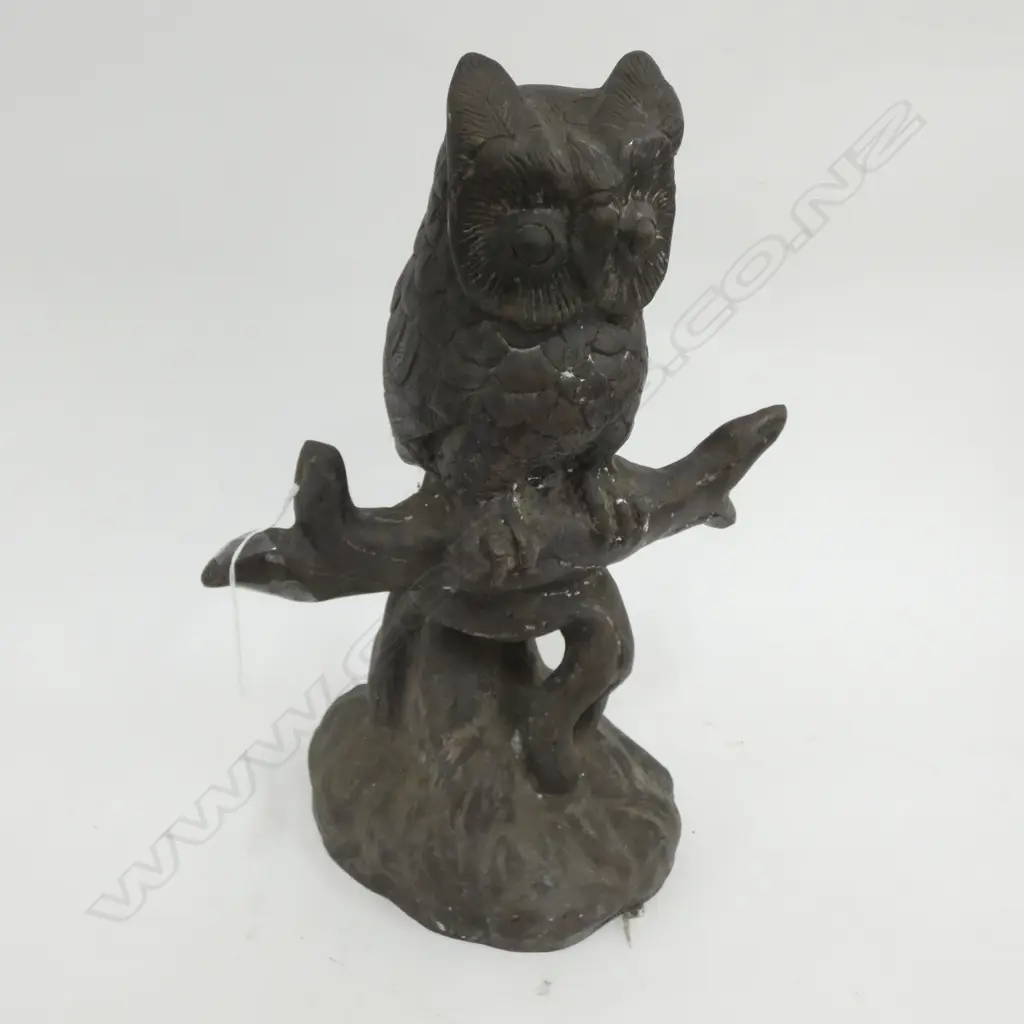 BRONZE OWL ON BRANCH H.430mm Image 1++