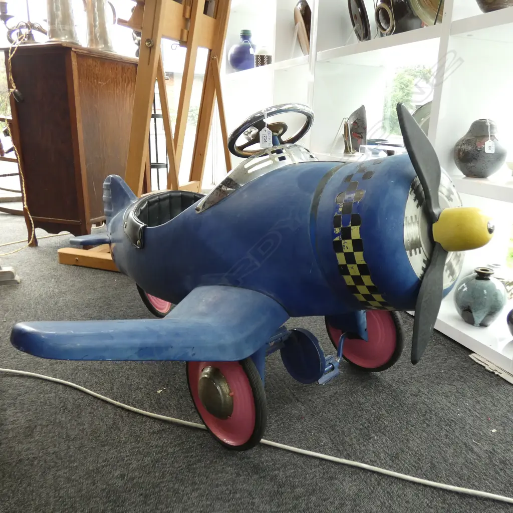 CHILDS TOY PEDAL PLANE L.1200mm Image 1++