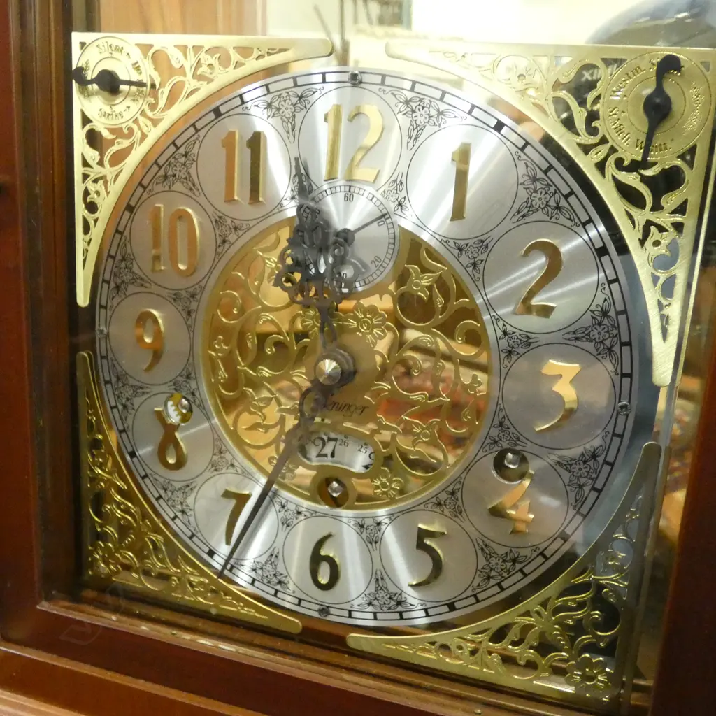 KIENINGER 9 BELL CLOCK BIEDERMEIER STYLE... Image 1++