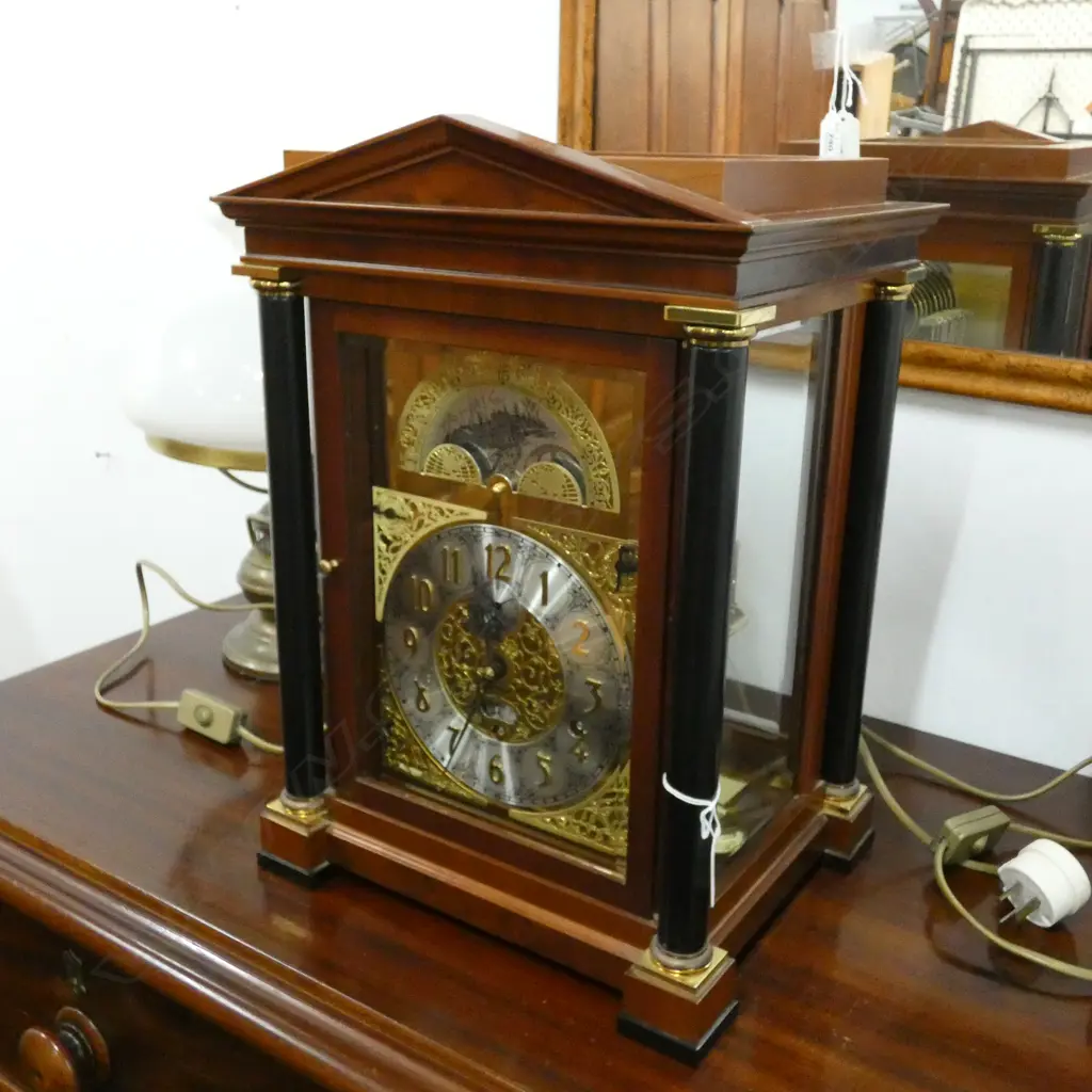 KIENINGER 9 BELL CLOCK BIEDERMEIER STYLE... Image 1++