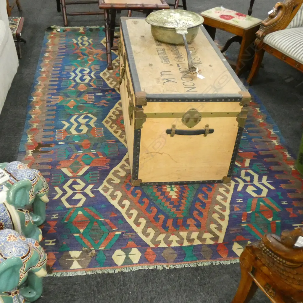 TRIBAL HAND WOVEN ANATOLIAN TURKISH KELIM... Image 1++