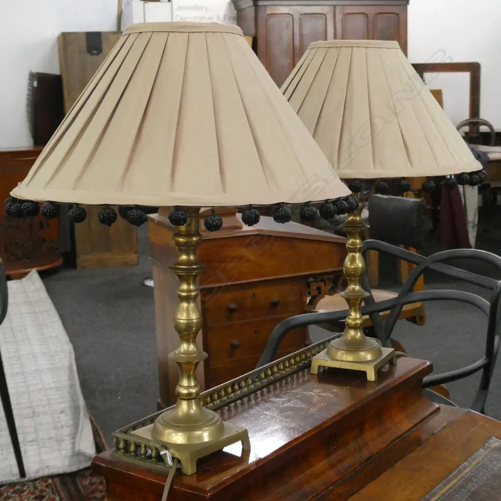 PR BRASS LAMPSHADES TASSEL SHADES H.400mm Image 1++